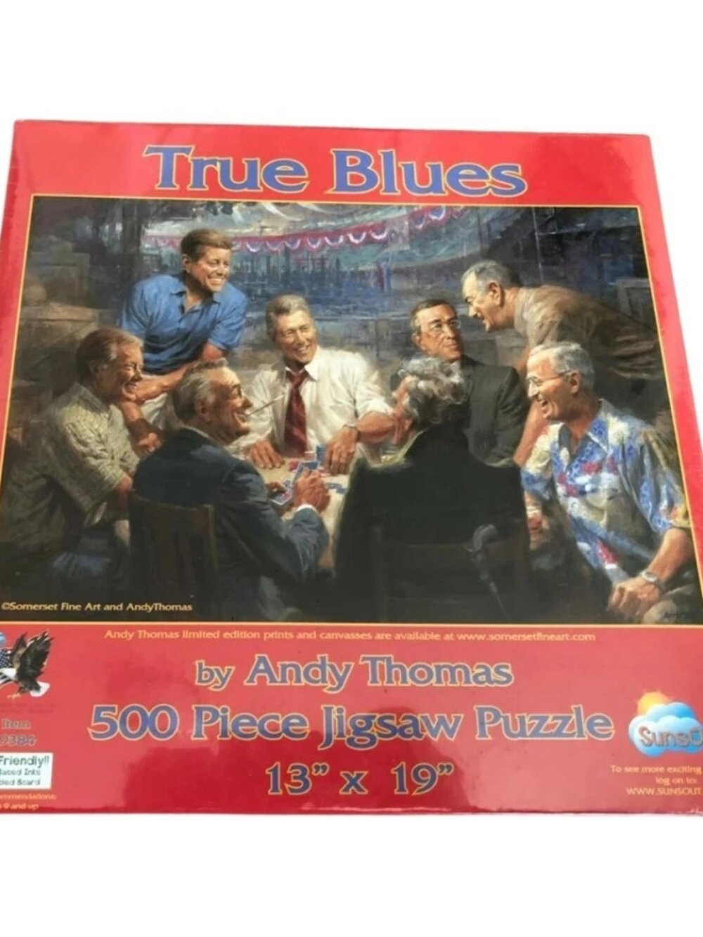 True Blues Andy Thomas Democratic Presidents 500 Pc Jigsaw Puzzle 13x19